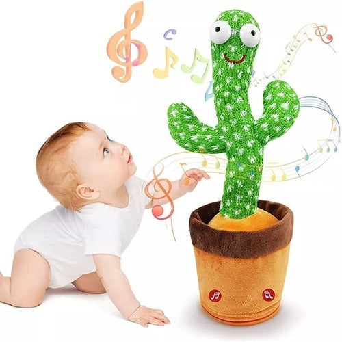 Cactus bailarín y parlante, reproduce hasta 120 canciones